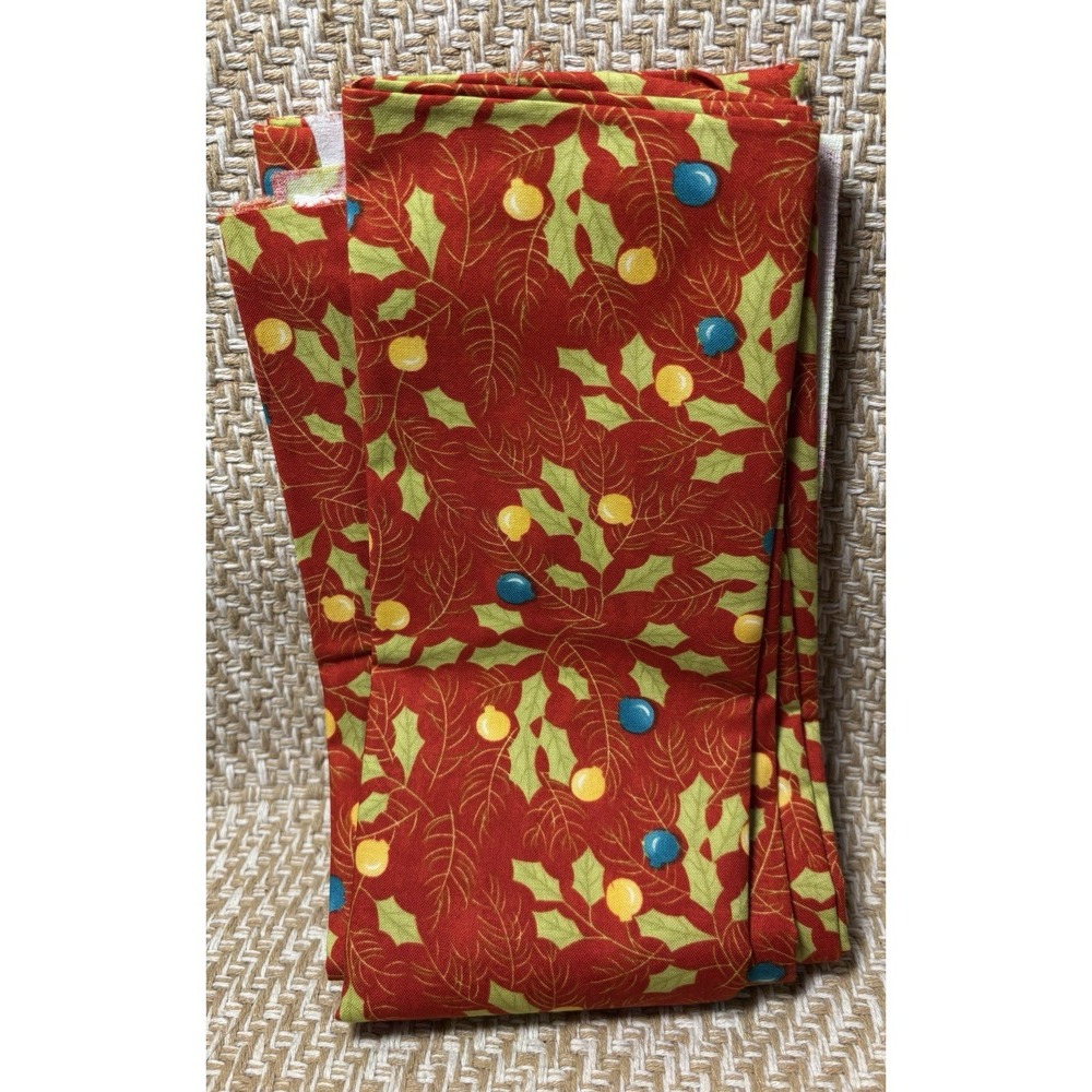 Moda Holly Jolly Christmas Quilt Fabric Lot Panel Pattern Cotton Holiday Sewing` - Picture 7 of 16